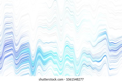 Light Pink, Blue vector template with bent ribbons. Glitter abstract illustration with wry lines. Marble style for your business design.