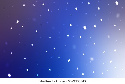 Light Pink, Blue vector template with ice snowflakes. Glitter abstract illustration with crystals of ice. The template can be used as a new year background.