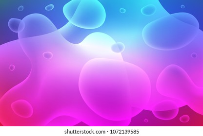 Light Pink, Blue vector template with lines, ovals. Modern gradient abstract illustration with bandy lines. The best blurred design for your business.