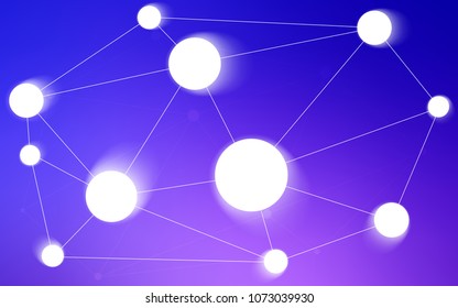 Light Pink, Blue vector template with circles, triangles. Design with connection of dots and lines on colorful background. Completely new template for your brand book.