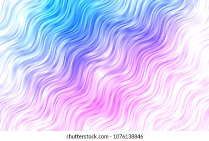 Light Pink, Blue vector template with bubble shapes. Glitter abstract illustration with wry lines. A completely new marble design for your business.