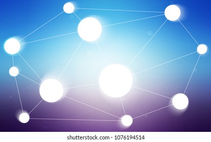 Light Pink, Blue vector template with circles, triangles. Colorful illustration with circles and lines in futuristic style. Beautiful design for your business advert.