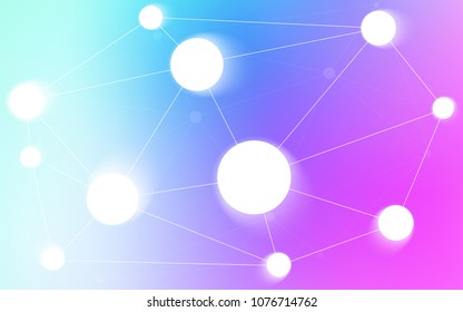 Light Pink, Blue vector template with circles, triangles. Decorative design in abstract style with triangle structure. Completely new template for your brand book.