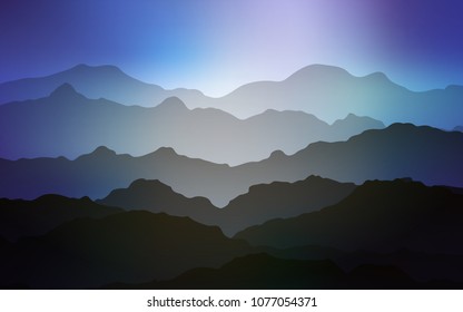 Light Pink, Blue vector template with bubble shapes. Brand-new colored illustration in mountain style with gradient. A completely new memphis design for your business.