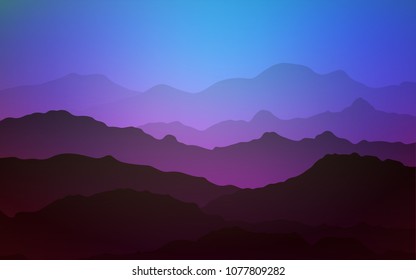 Light Pink, Blue vector template with bent ribbons. Colorful abstract illustration with gradient lines. A completely new memphis design for your business.