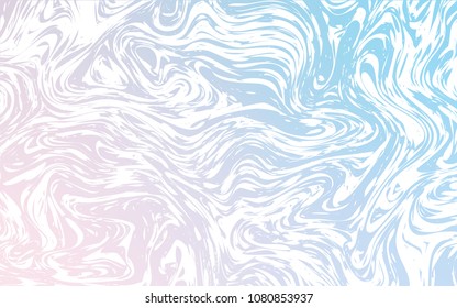 Light Pink, Blue vector template with lava shapes. Brand-new colored illustration in marble style with gradient. The elegant pattern for brand book.