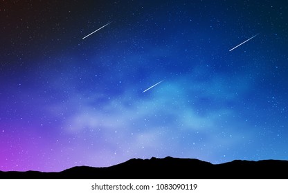 Light Pink, Blue vector template with space stars. Blurred decorative design in simple style with galaxy stars. Smart design for your business advert.