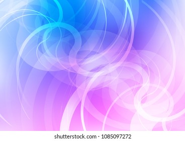 Light Pink, Blue vector template with abstract lines. Blurred geometric sample with gradient bubbles.  A completely new marble design for your business.