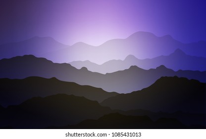 Light Pink, Blue vector template with lava shapes. Geometric illustration in mountain style with gradient.  New composition for your brand book.