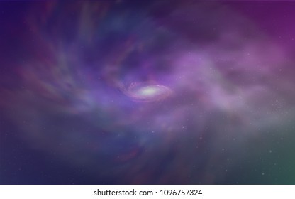 Light Pink, Blue vector template with space stars. Shining illustration with sky stars on abstract template. Pattern for futuristic ad, booklets.
