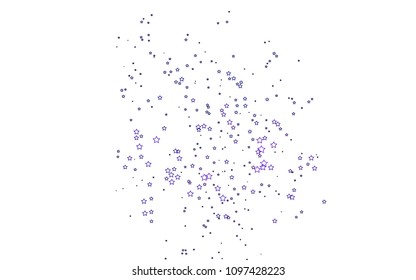 Light Pink, Blue vector template with sky stars. Modern geometrical abstract illustration with stars. The pattern can be used for new year ad, booklets.