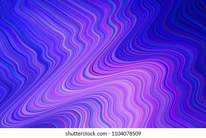 Light Pink, Blue vector template with bent ribbons. Creative illustration in halftone marble style with gradient. A completely new template for your business design.