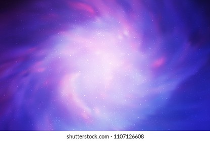 Light Pink, Blue vector template with space stars. Shining illustration with sky stars on abstract template. Pattern for astronomy websites.
