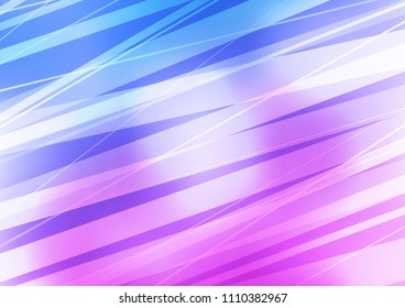 Light Pink, Blue vector template with repeated sticks. Decorative shining illustration with lines on abstract template. The pattern can be used for busines ad, booklets, leaflets