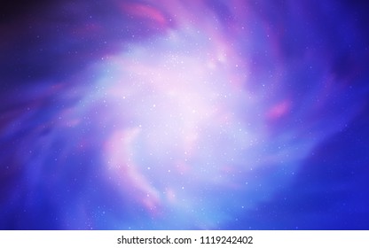Light Pink, Blue vector template with space stars. Space stars on blurred abstract background with gradient. Pattern for astrology websites.