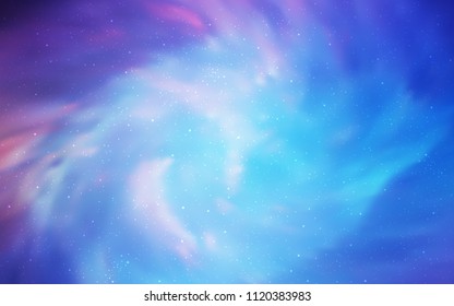Light Pink, Blue vector template with space stars. Blurred decorative design in simple style with galaxy stars. Pattern for astronomy websites.