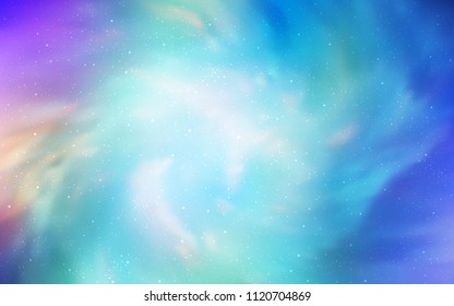 Light Pink, Blue vector template with space stars. Modern abstract illustration with Big Dipper stars. Pattern for futuristic ad, booklets.