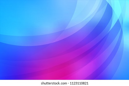 Light Pink, Blue vector template with bent lines. Glitter abstract illustration with wry lines. The template for cell phone backgrounds.