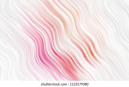 Light Pink, Blue vector template with bent lines. Modern gradient abstract illustration with bandy lines. Textured wave pattern for backgrounds.