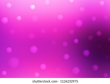 Light Pink, Blue vector template with circles. Glitter abstract illustration with blurred drops of rain. The pattern can be used for beautiful websites.