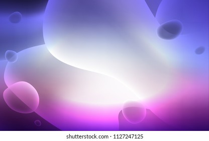 Light Pink, Blue vector template with lava shapes. Blurred geometric sample with gradient bubbles.  A new texture for your  ad, booklets, leaflets.