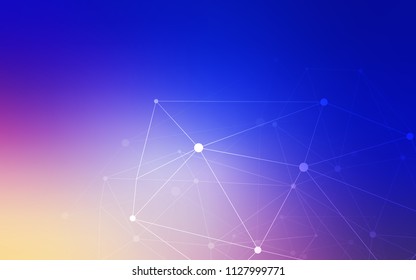 Light Pink, Blue vector template with circles, triangles. Illustration with set of colorful abstract circles and lines. Pattern can be used for futuristic ad, booklets.