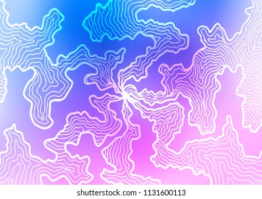 Light Pink, Blue vector template with lava shapes. Geometric illustration in marble style with gradient.  Brand new design for your ads, poster, banner.