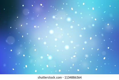 Light Pink, Blue vector template with ice snowflakes. Glitter abstract illustration with crystals of ice. New year design for your ad, poster, banner.