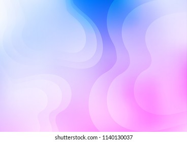 Light Pink, Blue vector template with abstract lines. A vague circumflex abstract illustration with gradient. The template for cell phone backgrounds.