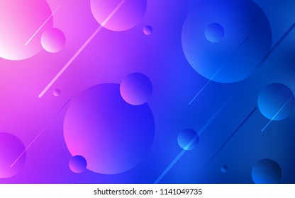 Light Pink, Blue vector template with circles. Blurred bubbles on abstract background with colorful gradient. Pattern can be used as texture of wallpapers.