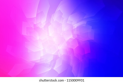 Light Pink, Blue vector template in hexagonal style. Illustration of colored hexagons on white surface. Beautiful design for your business advert.