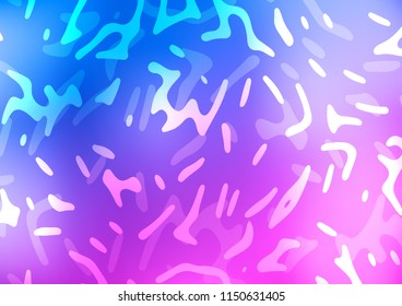 Light Pink, Blue vector template with bent ribbons. Colorful abstract illustration with gradient lines. Marble design for your web site.