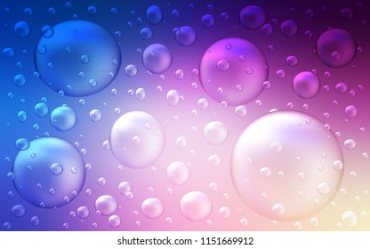 Light Pink, Blue vector template with circles. Glitter abstract illustration with blurred drops of rain. New design for ad, poster, banner of your website.