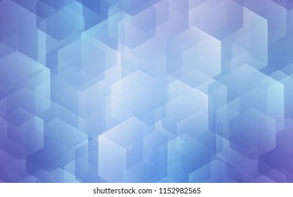 Light Pink, Blue vector template in hexagonal style. Design in abstract style with hexagons. Beautiful design for your business advert.