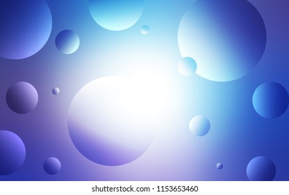 Light Pink, Blue vector template with circles. Glitter abstract illustration with blurred drops of rain. Pattern can be used for beautiful websites.