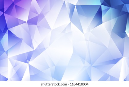 Light Pink, Blue vector template with crystals, triangles. Abstract gradient illustration with triangles. Pattern for commercials.