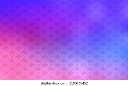 Light Pink, Blue vector template with crystals, rectangles. Glitter abstract illustration with rectangular shapes. The template can be used as a background.