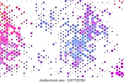 Light Pink, Blue vector template with spots. Modern abstract illustration with colorful water drops. Pattern for ads, booklets.