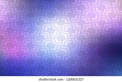 Light Pink, Blue vector template with lava shapes. Colorful abstract illustration with gradient lines. The elegant pattern for brand book.