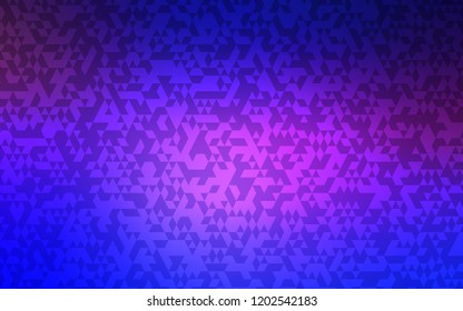 Light Pink, Blue vector template with crystals, triangles. Triangles on abstract background with colorful gradient. Pattern for busines ad, booklets, leaflets