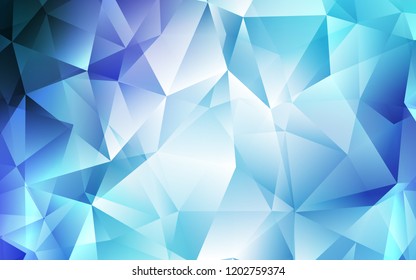 Light Pink, Blue vector template with crystals, triangles. Triangles on abstract background with colorful gradient. Pattern for commercials.
