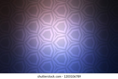 Light Pink, Blue vector template in hexagonal style. Colorful hexagons on blur backdrop. Pattern for texture of wallpapers.