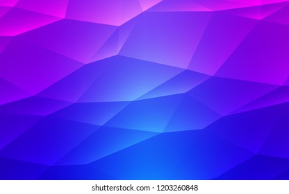 Light Pink, Blue vector template with crystals, triangles. Decorative design in abstract style with triangles. Smart design for your business advert.
