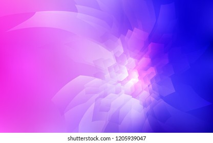 Light Pink, Blue vector template in hexagonal style. Glitter abstract illustration in hexagonal style. New template for your brand book.