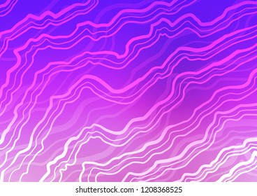 Light Pink, Blue vector template with abstract lines. Shining crooked illustration in marble style. New composition for your brand book.