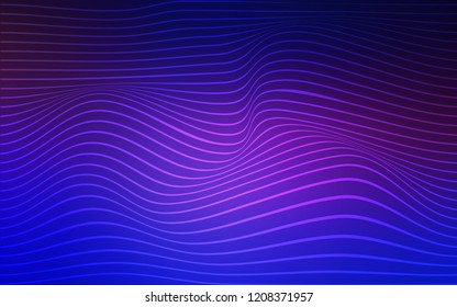 Light Pink, Blue vector template with bent lines. An elegant bright illustration with gradient. Brand-new design for your ads, poster, banner.