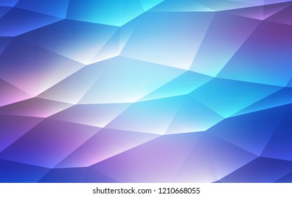 Light Pink, Blue vector template with crystals, triangles. Beautiful illustration with triangles in nature style. Pattern can be used for websites.