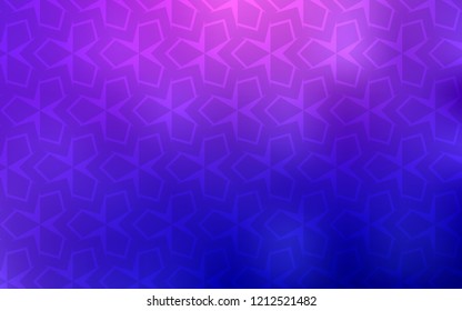 Light Pink, Blue vector template with rhombus. Rectangles on abstract background with colorful gradient. Best design for your ad, poster, banner.