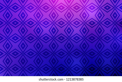 Light Pink, Blue vector template with crystals, rectangles. Decorative design in abstract style with rectangles. Best design for your ad, poster, banner.