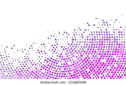 Light Pink, Blue vector template with crystals, triangles. Decorative design in abstract style with triangles. Modern template for your landing page.